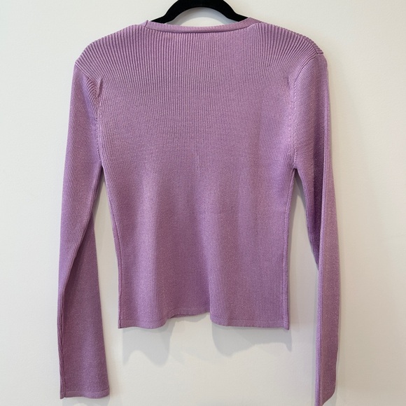 Mango Purple Ribbed Cardigan - Picture 3 of 4